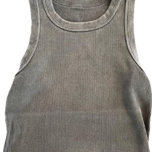 Brandy Melville Top Bundle Set of 4, white ss, tanks- olive, black, tube black - Picture 5 of 8